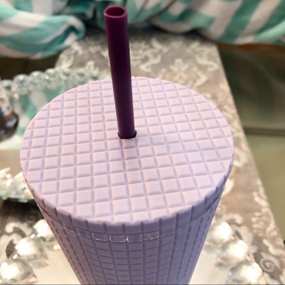 Starbucks Lavender Lilac Grid Cold Cup - Picture 2 of 3